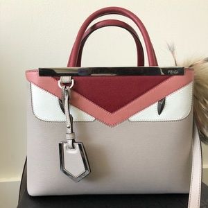 Fendi Saffiano Monster Satchel Bag
